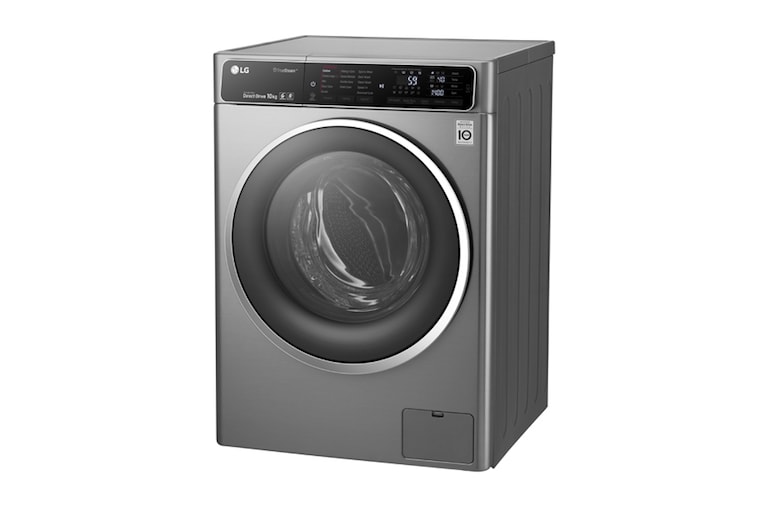 LG غسالة إل جي TurboWash لون فضي فولاذي سعة 10 كجم, FH4U1JBSK6, thumbnail 2